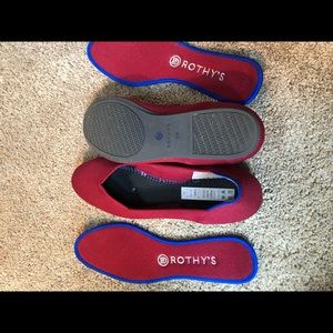 Rothys Scooter Red flats 8.5